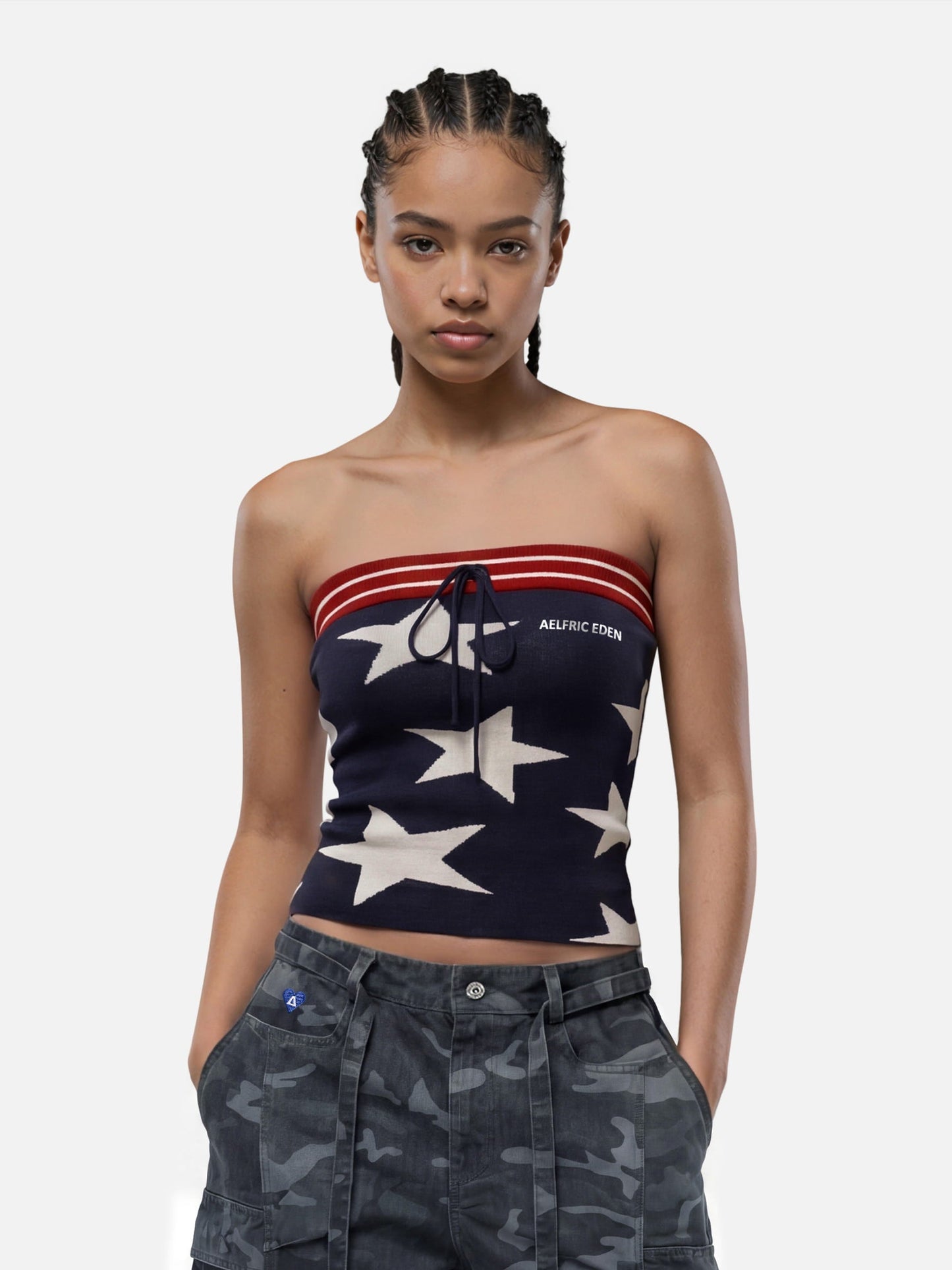 Star Knit Tube Top