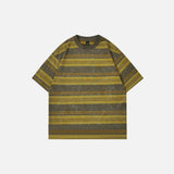 Breathable Striped Short Sleeve T-Shirt