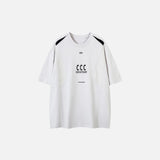 Front view of the white Performance Activewear T-shirt in a gray background