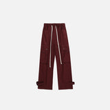 Drawstring Solid Cargo Pants