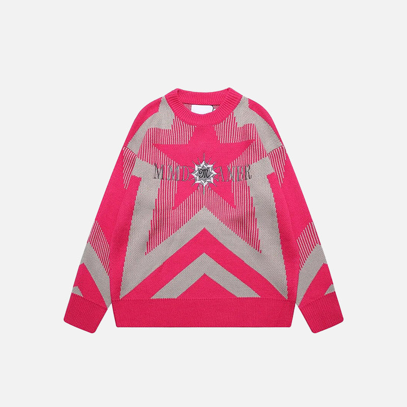 Star Graphic Oversized Sweater