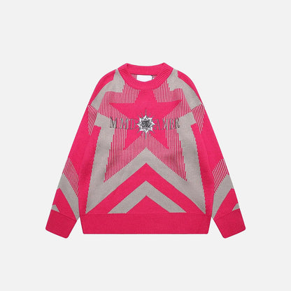 Star Graphic Oversized Sweater
