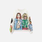 Modern Ladies Print Sweatshirts