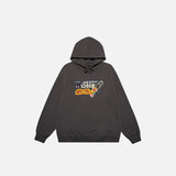 Letter Candy Print Oversized Hoodie