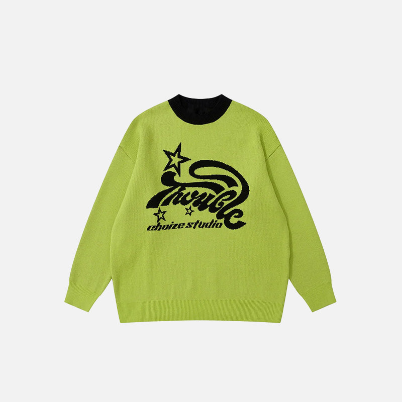 Retro Oversized Knitted Sweater