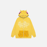 Monster Face Oversized Zip-up Hoodie