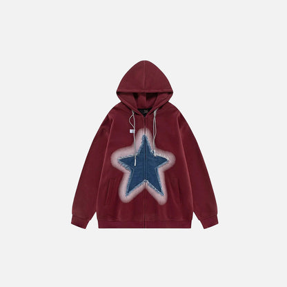 Patchwork Oversized Y2K Hoodie