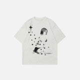 Anime Characters Printed Short Sleeve T-Shirt