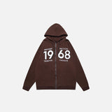 Oversized 1968 Zip-up Hoodie
