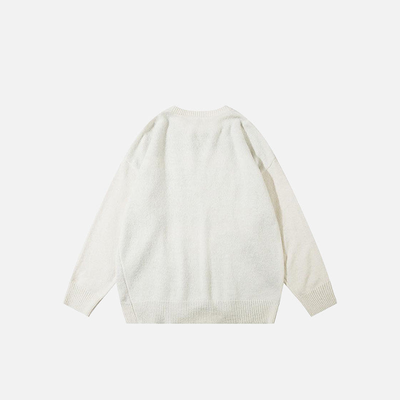 Star Knitted Graphic Sweater