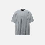 Streetwear Grunge Patchwork Ripped Solid Color T-Shirt