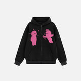 Angel Printed Zip-up Hoodie