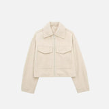 Fleece Turn-down Collar Jacket