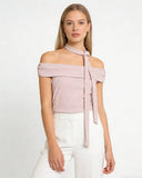 Sweet Off-Shoulder Striped Top