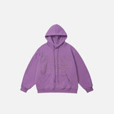 "US" Letter Embroidery Hoodie