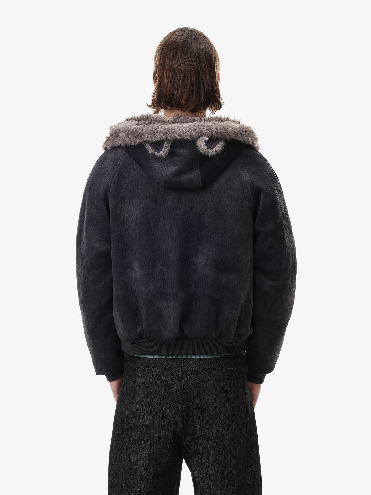 Side-Studded Hooded Padded Coat