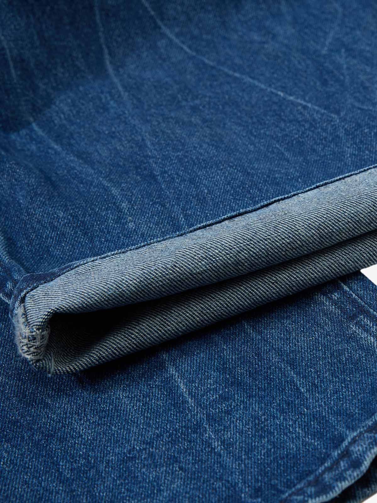 Washed Distressed Denim Jeans; Blue / S, Blue / M, Blue / L, Blue / XL, Blue / 2XL