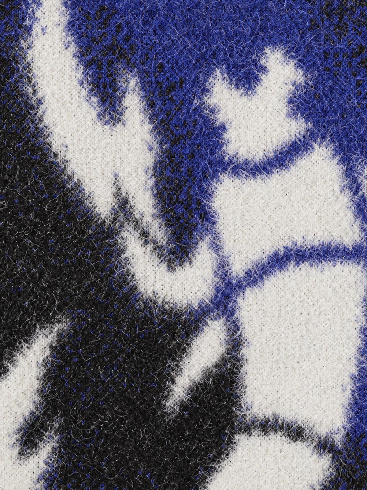 Abstract Spray Graphic Jacquard Knit Polo Sweater; Purple / S, Purple / M, Purple / L, Purple / XL, Purple / 2XL