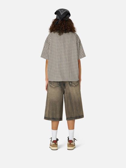 Plaid Embroidery Shirt