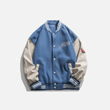Heart Letter Print Varsity Jacket
