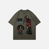 Spilling Water Cartoon Print T-shirt