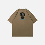 Spilling Water Cartoon Print T-shirt