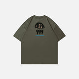 Spilling Water Cartoon Print T-shirt