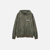 Gothic Punk Distressed Loose Fit Front Pocket Hoodie