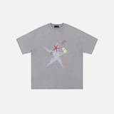 Signature Starfish Print Hip Hop T-Shirt