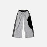 Wide Leg Striped Track Pants