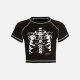 Y2K Slim Vintage Crop Top