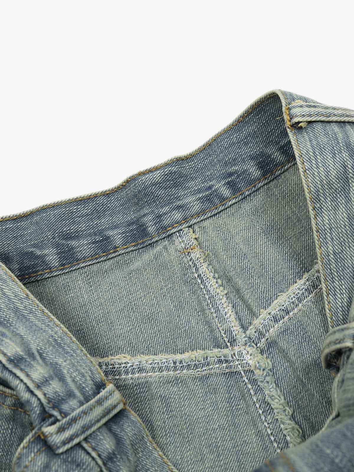 Washed Slub Machete Dye Jeans; Blue / S, Blue / M, Blue / L, Blue / XL