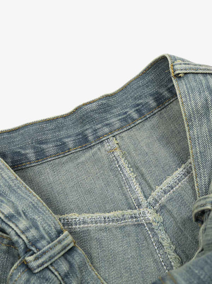 Washed Slub Machete Dye Jeans; Blue / S, Blue / M, Blue / L, Blue / XL