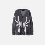Gothic Oversized Knitted Spider Casual Cardigan