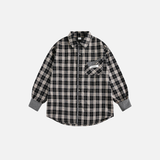 Retro Plaid Long Sleeve Loose Fit Casual Shirt