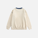 Elevated Cozy Color Block Patchwork Knit Sweater