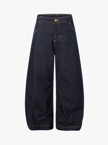 Raw Denim Straight-Leg Jeans; Blue / S, Blue / M, Blue / L, Blue / XL, Blue / 2XL