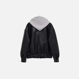 Essential Streetwear Patchwork Leather Effect Jacket