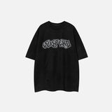 Retro Suede Butterfly Graphic T-shirt