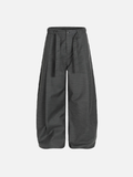 Vintage Belted Wide Leg Classic Pants