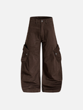 Embroidered American High Street Denim Cargo Jeans
