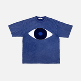 Patchwork Vintage Eye Loose Short Sleeve T-Shirt