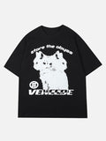 Stare The Abyss Hydra Cat Graphic T-Shirt