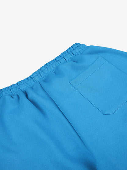 Letter Graphic Wide-Leg Sweatpants; Blue / S, Blue / M, Blue / L, Blue / XL