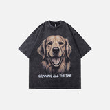 Smiling Golden Retriever Graphic T-shirt