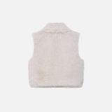 Fashionable Chic Beige Faux Fur Vest