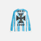 Elevated Tie Dye Mesh Striped Long Sleeve T-Shirt