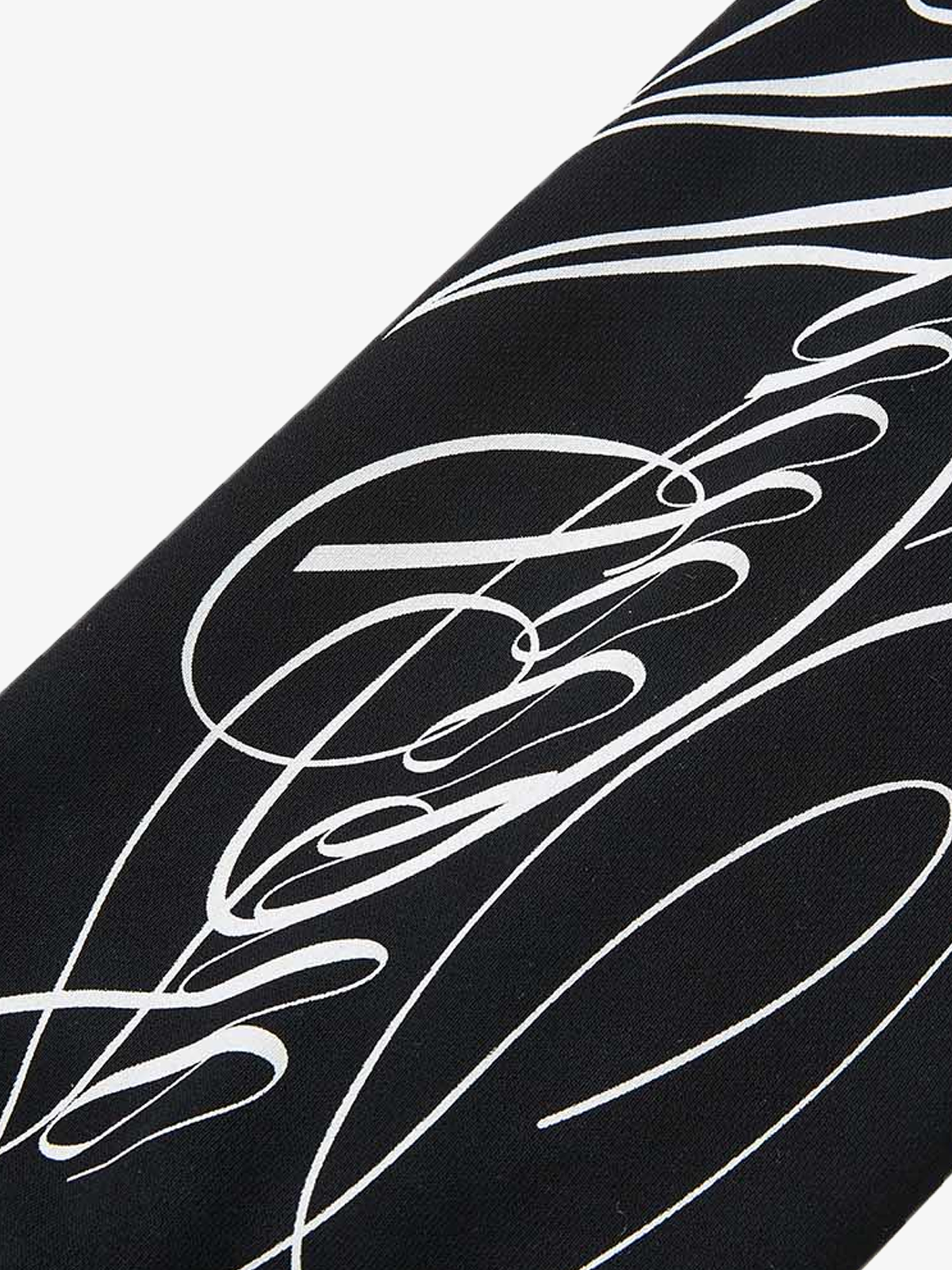 Fur-Trim Sleeve Graphic Zip Hoodie; Black / M, Black / L, Black / XL, Black / 2XL