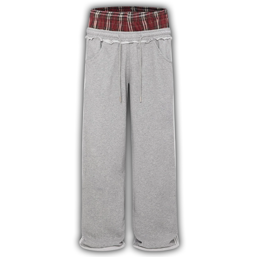 Plaid Waistband Sweatpants