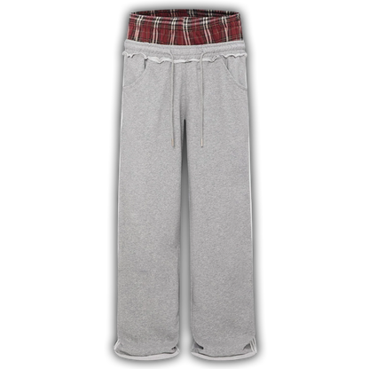 Plaid Waistband Sweatpants